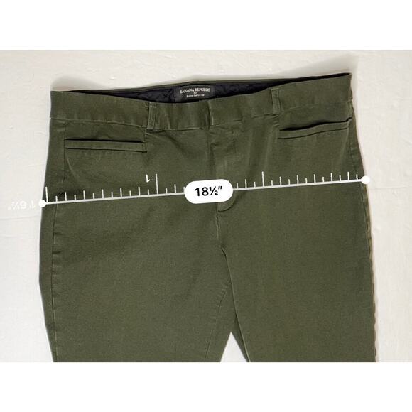 Banana Republic Sloan Curvy Fit Mid Rise Ankle Trousers Pants 12 Green - Picture 4 of 10